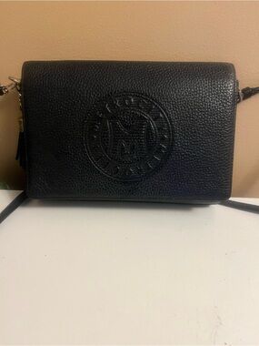 Metrocity  Embossed Leather Crossbody Bag